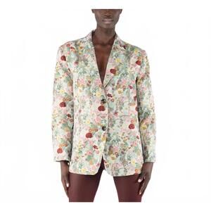 NEW OOFWEAR floral jacquard blazer jacket in multi